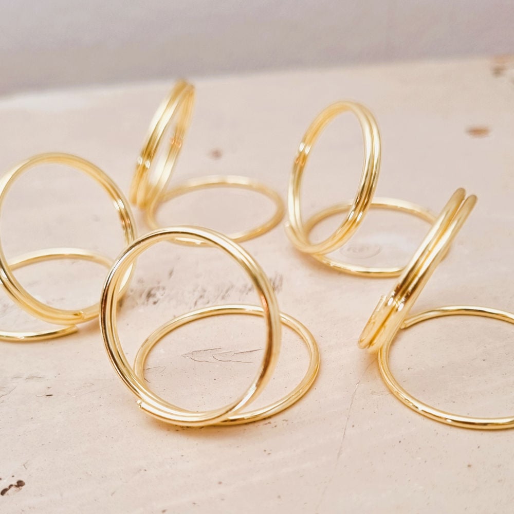 Kaarthouders | rond | goud | 25 stuks