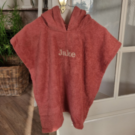 Poncho badcape met naam, copper [Funnies]