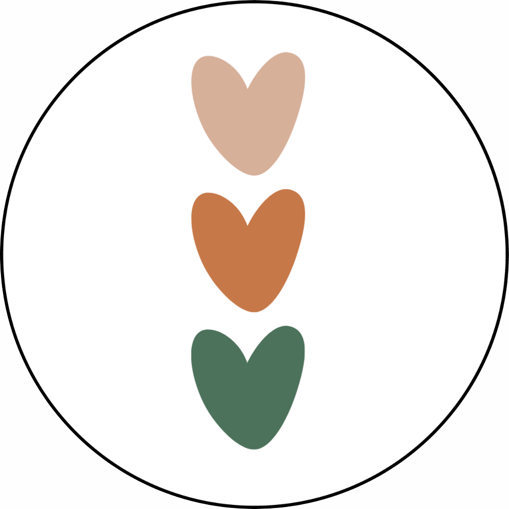 Stickers | hartjes |  3,5 cm | vanaf 10 stuks