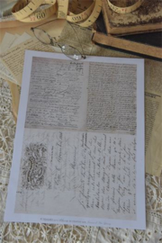 Sheet "with French text"