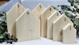 Houten huisjes in diverse maten