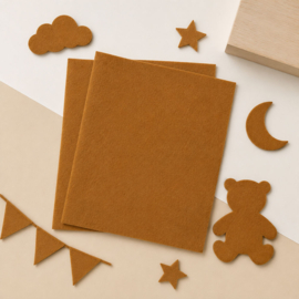 Truefelt 100% Wolvilt Lapje – Caramel (20x30 cm)