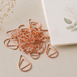 Druppelvormige Paperclips – Koper - 25 stuks