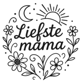 Moederdag stickers | Liefste mama | 5 cm | vanaf 10 stuks