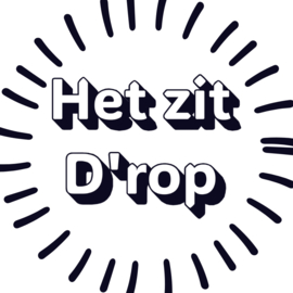 Grote ronde stickers - Het zit D'rop