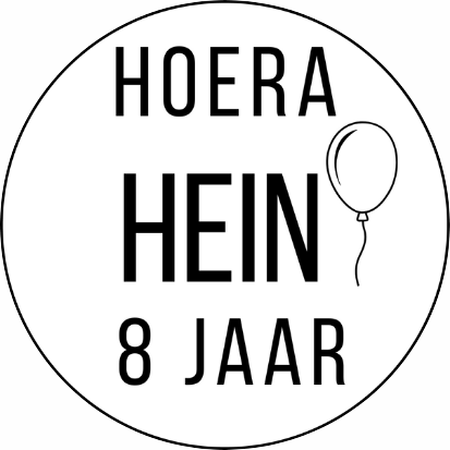 Traktatiestickers | Ballon + naam + leeftijd | 10 stuks
