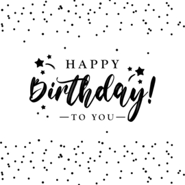 Happy Birthday stickers, 10 stuks