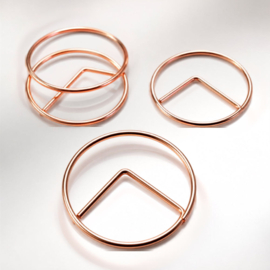 Ronde paperclips rosegoud - 25 stuks