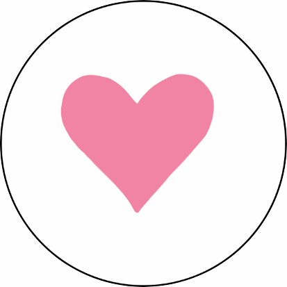 Hartjes stickers | roze |  3,5 cm | vanaf 10 stuks