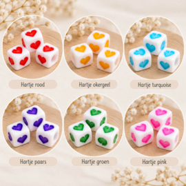 Acryl hartjeskralen – 6 mm – 6 kleuren – 10 stuks