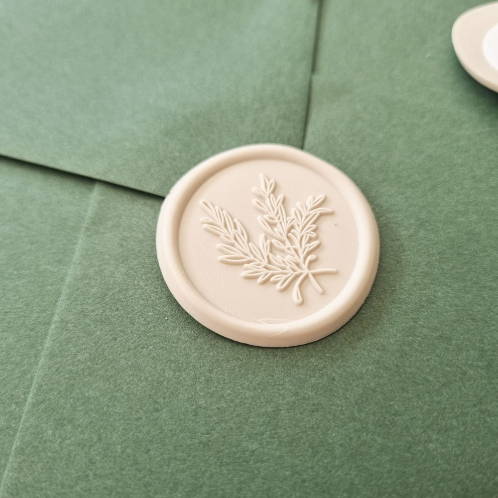 Wax zegel  | naturel | rozemarijn | 25 stuks