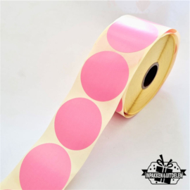 Roze sticker [5 cm] | per 10 stuks