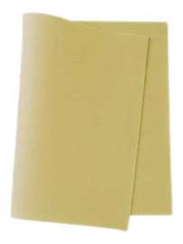 Zacht geel - 100% wolvilt lapje 20 x 30 cm