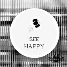 Muurcirkel "Bee Happy" | 25 cm