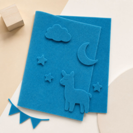 Truefelt 100% Wolvilt Lapje – Midden blauw (20x30 cm)