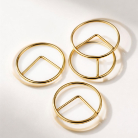 Ronde paperclips goud 2,5 cm 25 stuks