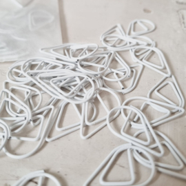 Paperclips | druppel | wit | 2,5 x 1,5 cm | vanaf 25 stuks
