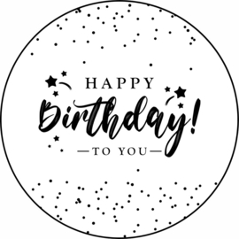 Happy Birthday stickers, 10 stuks