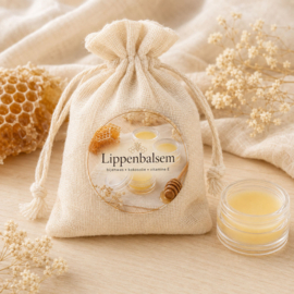 Natuurlijke Bijenwas Lippenbalsem met Kokosolie & Vitamine E – Handgemaakt (7g)