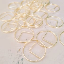 Ronde paperclips druppel goud | 2,5  cm | vanaf 25 stuks