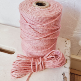Jute touw | roze | 3mm | 10 meter