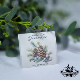 Kerst sticker: Make it a December to Remember | vanaf 10 stuks