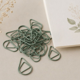 Paperclips Druppelvorm – Sage Green (Saliegroen) – 25 stuks