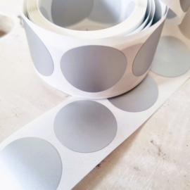 Krasstickers | rond | zilver | 2,5 cm | vanaf 10 stuks