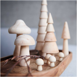 Houten decoratie paddenstoelen [S]