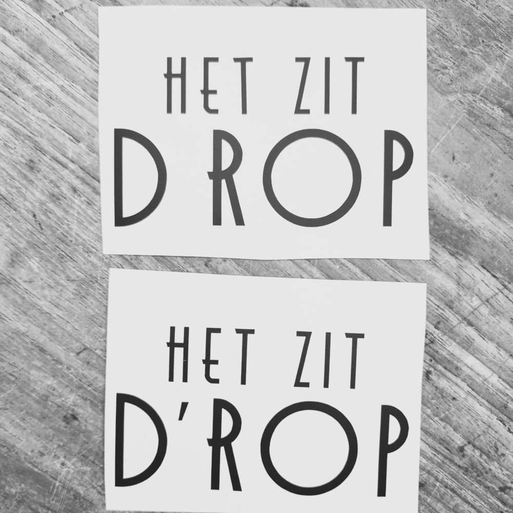 Het zit D'ROP | alleen vinyl sticker of met weckpot