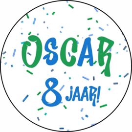 Vrolijke stickers met naam, 5 cm, 10 stuks