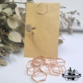 Paperclips | hexagon | rosegold | 2,5 x 2 cm | vanaf 25 stuks