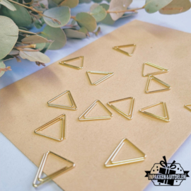 Paperclips | driehoek | goud | 2 x 2 x 2 cm | vanaf 25 stuks