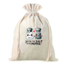 Strijk applicatie | You're the salt to my pepper | in 3 maten