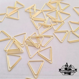 Paperclips | driehoek | goud | 2 x 2 x 2 cm | vanaf 25 stuks