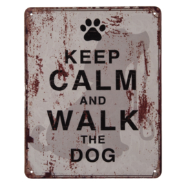 Tekstbord | Keep Calm and Walk the Dog