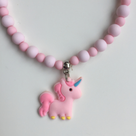 Setje | Unicorn Ketting en Armband Roze