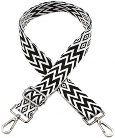 Bag Strap | ZigZag Zwart Wit