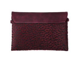 Handtas | Leopard Print Bordeaux Rood