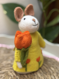 Sjaal met Verhaal | Tulpenmuis | Geel