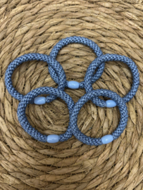 Elastiek | Glitter Blauw