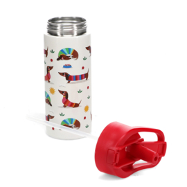 RVS Drinkfles met Rietje | Teckeltjes | Rex London