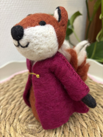 Sjaal met Verhaal | Vos | Burgundy