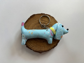 Teckel Sleutelhanger | Licht Blauw