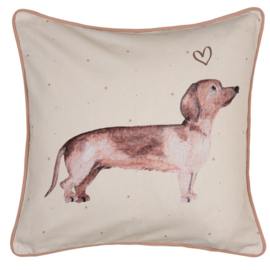 Dachshund Love | Sierkussenhoes Teckeltje