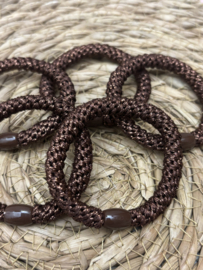 Elastiek | Glitter Bruin