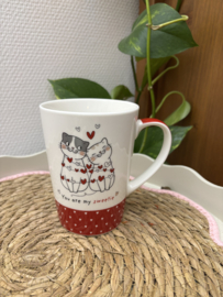 Mok met Verliefde Katten