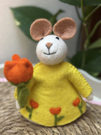 Sjaal met Verhaal | Tulpenmuis | Geel