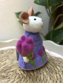 Sjaal met Verhaal | Tulpenmuis | Paars