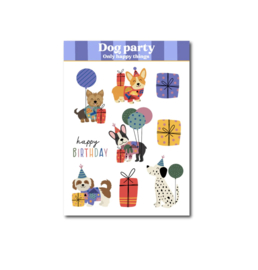Stickervel | Dog Party | Only Happy Things